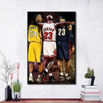 Cool NBA poster of Kobe Bryant, LeBron James, and Michael Jordan