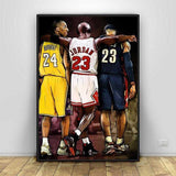 Cool NBA poster of Kobe Bryant, LeBron James, and Michael Jordan